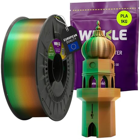WINKLE Tricolor Silk PLA Filament 1.75mm Dubai Schokolade 1kg, 3D Drucker | Kompatibel mit FDM Druckern, 3D-Druckmaterialien, Maßgenauigkeit +/- 0.03mm, Leicht zu Bedrucken, Limitierte Auflage