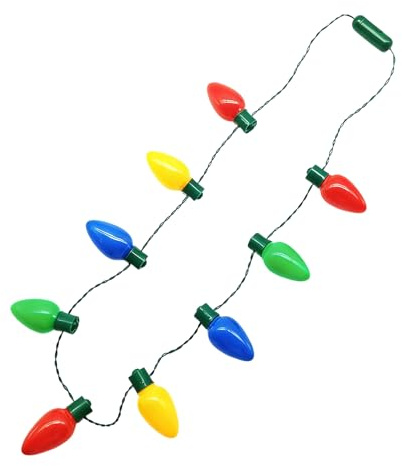 Gcerfby Lichterkette, lustiges und festliches Design, 15 cm, bunte 9 LED-Leuchtmittel, 3 Blitzmodi, tragbare Weihnachtsbeleuchtung, tragbare Party-Lampe, für Kinder, Teenager, Erwachsene, Freunde