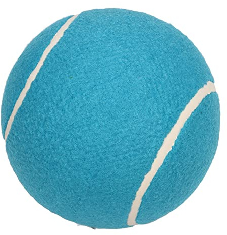 ERYUE Aufblasbarer Jumbo-Plüsch-Tennisball mit Gummikern, 20,3 cm (8 Zoll), für und Haustiere, Sicher Zum Spielen, für Autogramme und Präsentationen – Perfekt Sport Training, Leicht zu Tragen (Blau)