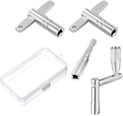 Prterver Standard Drum Tuning Kit Drum Key Set with Drill Bit, Speed Drum Key, Multi Tool for Drums