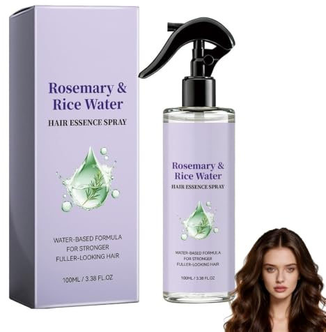 Rosmarin- und Reiswasser-Haarspray für Männer und Frauen, natürlicher Haarvolumizer mit Reiswasser, pflegende Leave-in-Haarpflege, tiefenwirksame Feuchtigkeitspflege ohne zu fetten (1pcs)