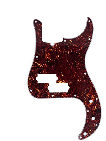Musiclily Pro 13 Löcher P Bass Pickguard Schlagbrett für 4-Saiter American Precision Bass, 4 lagig Tortoise Shell