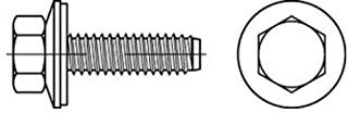 Fassadenschraube VG 6,3x19 Edelstahl A2 blank ASK 500 Stk