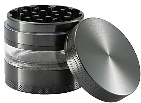 CyanCloud Grinder Crusher Pollen Herb Grinder für Spice,Kräuter,Gewürze,Herb, 4-teiliges Set mit Pollen Scraper