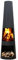 Ben&Camilla Gartenkamin Rengo in Schwarzem Stahl 120 x Ø 34 cm | extra robust & rostfrei | Feuerschale Feuerkorb Terrassenofen Gartenofen Feuerstelle Feuersäule Feuerskulptur