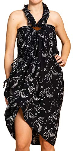 PANASIAM Sarong B900 black bird, L
