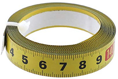 prom-note Selbstklebendes Maßband Skala Selbstklebend Bandlineal Maßband 1-5 Meter Selbstklebend Mit Klebeband Für T-Track Router Carpenter Holzbearbeitungswerkzeug