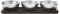 Georg Jensen Bernadotte Tripple Bowl Set In Stand Wood & Stainless Steel