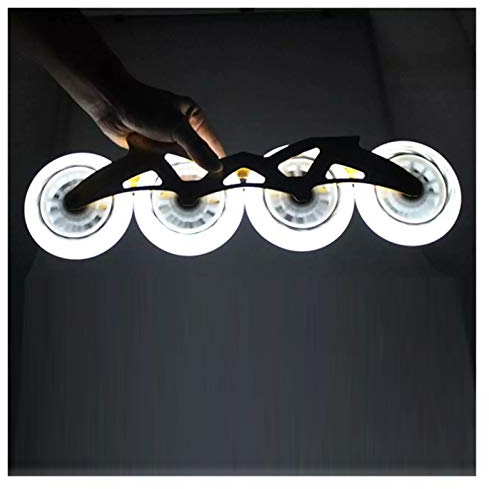 YMYGCC Inliner Rollen Speed Skate Flashing Rad 6 Stück 90A 90mm 100mm 110mm Eisschnelllauf leichte Räder for den Außen- und Innen 94 (Color : White 100mm)