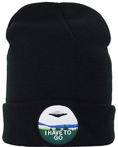 EXPRESS-STICKEREI Lustige Strickmütze - Warme Wintermütze mit Spruch I Have to go - Beanie für Damen und Herren - Unisex Wollmütze - Haube mit Spruch