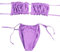 GHXCJ Damen trägerlosen Bandeau Bikini Set Badeanzug Tanga Brasilianische Schnur Sexy Tangas Bandeau Cheeky Micro Bikinis
