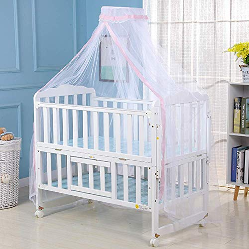 Herbests Moskitonetz für Bett, Mückenschutz für Babys, Prinzessin, Schlafzimmer, Mädchen, Jungen, Insektenschutz, atmungsaktiv und bequem, Rosa