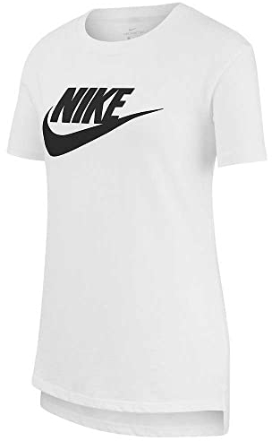 Nike Unisex Kids G NSW Tee Dptl Basic Futura T-Shirt, White/Black, XS
