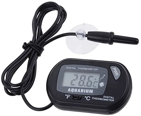 Mesee LCD Digital Aquarium Thermometer, Digital Thermometer Hygrometer, Aquarium Wasserthermometer für Aquarium Marine Temperatur mit Saugnapf und Sonde
