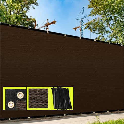 KAMEA KENNA Zaunsichtschutz mit Reißverschluss, 152 x 152 cm, Braun