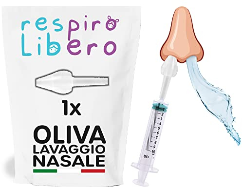 IPICCOLI Olive Nasali per Lavaggi Neonato. Ricambi per Lavaggio Nasale Bambini. Metodo Naturale e Sicuro. Anallergico e Certificato. Irrigatore Nasale. Doccia Nasale (6 Olive)