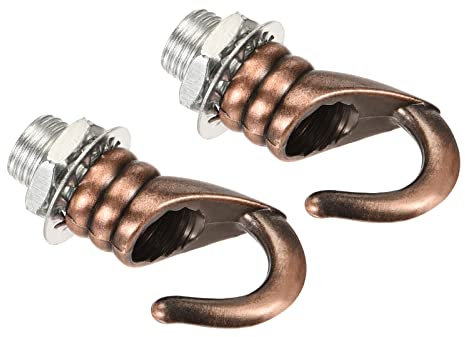 YOKIVE 2Stk Legierung M10 Decken Haken Galvanische Pendelleuchten Hänger | Hängelampe Kronleuchter Ideal für Haus (Rot Bronze 0.91x1.22)
