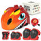 VICTGOAL Fahrradhelm Kinder zu Radsport Niedliche Cartoon 3D Gestaltet Kinderhelm für Fahrrad Skateboard Rollschuh für Jungen und Mädchen Verstellbare Größe (Rot Set mit Klingel, S (50-54 cm))