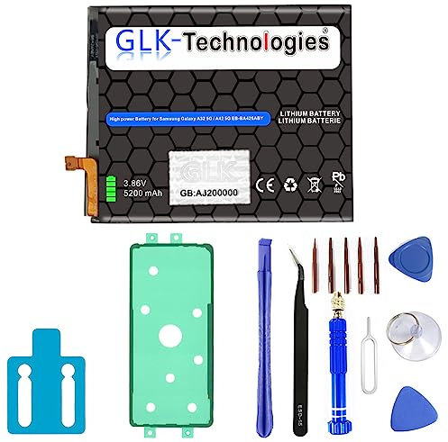 High Power Ersatzakku kompatibel mit Samsung Galaxy Galaxy A72 (A725F) EB-BA426ABY GLK-Technologies Battery accu 5200mAh Akku inkl. Profi Werkzeug Set Kit NUE