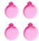 Haveratio 4 Stück Weihnachtskugel-Anhänger, UV-Epoxidharz-Formen, handgefertigte Schlüsselanhänger-Silikonform, Rosa