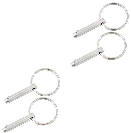 CLISPEED 4 Pcs Quick Release Clevis Pin Marine Tongue Pin Quick Pin Clamp Pin Spring Quick Release Push Pin Quick Release Hinge Pin Drop Cam Pin Clevis Pins Stop Pin Motor Stainless Steel