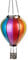 Northpoint LED Solar Laterne XL Heißluftballon Windlicht Metall-Gestell Kunststoff ca. 58 cm hoch Außenbereich Dekoration Garten Solarpanel Regenbogen