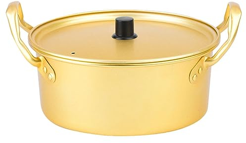 BESTonZON Ramen-nudeln-topf Aluminium Kochtopf Suppentopf Mit Deckel Für Zuhause Herd Milchtopf Topf Für Küche Kochtöpfe Für Lebensmittel Täglichen Gebrauch