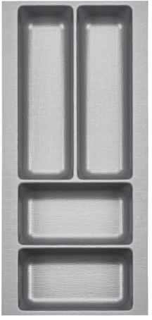 Orga-Box 2 Besteckeinsatz Tiefe: 461 x Breite: 209 mm silbergrau mit Canvas Struktur für 30er Nobilia Schublade bis 07/2012 (BITTE MESSEN SIE IHR SCHUBLADENINNENMAß!)