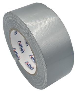 Amazinnov-Ruban Adhésif universel en tissu- Réparation Durable et Étanche sur Toutes Surfaces - Idéal pour Tuyaux, Joints de Tapis, et Scellement de Cartons (Argenté, 170 µm x 48 mm x 50m)