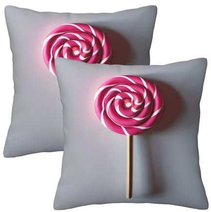 SSIMOO Lollipop Bequemes Stoffkissen, quadratisches Kissen für eine charmante Heimdekoration