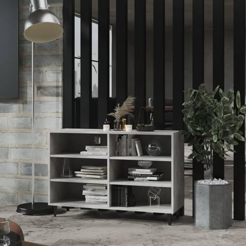 BaraSh Sideboard Betongrau 103,5x35x70 cm Holzwerkstoff Sideboard Wohnzimmer Buffetschrank Cabinet MöBel Wohnzimmer - 806044