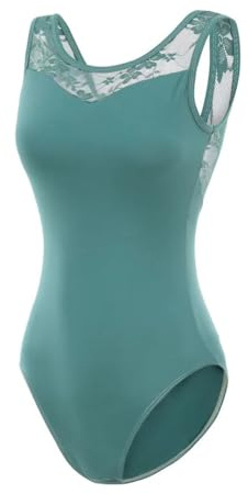ModLatBal Women and Grils Lace Tank Leotards for Ballet Dance