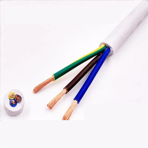 Wire and cable Câble en cuivre Fil blanc à gaine souple 18/20/17AWG 15AWG RVV 2 3 4 5 conducteurs Câble électrique RVV Fil blanc à gaine souple Twisted pair shielded cable(4 Cores 5meters,18AWG 0.75MM