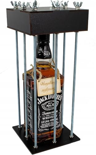 Capability - Alcohol Cage | Flaschenkäfig | Schnapsspender Alkohol Versteck – Alkohol Geschenke für Männer| Flaschenhalter Schnaps | Geschenk | Geburstag | Weihnachten |Vorhängeschlösser| (Schwarz)
