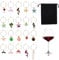 MOLENCO 20 Pcs Wine Glass Charms, Glass Charms, Beach Themed Drink Markers, Wine Tags with a Black Velvet Pouch for Christmas, Birthday, Bachelorette Favors Party Decorations