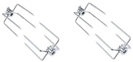 BESPORTBLE Par De 2 Piezas Tenedores de Carne Asada Puntas de Repuesto para Barbacoa Kit de Tenedores de Carne Tenedor de Barbacoa Aire Libre Tenedores de Carne a la Barbacoa Silver