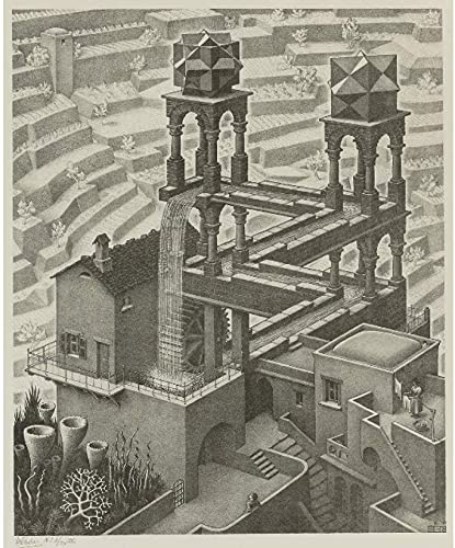 Jigs Puzzle 1000 Teile Zusammenbau Bild MC Escher Replik Poster Erwachsene Lernspielzeug 38x52CM