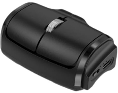 Wireless- Compact and Portable Ring with Dual-Mode 2.4G+BT Mice Compatible with Multiple Systems Horizontal and Vertical Use Perfect for Laptop