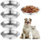 APOMOONS 5 Cuencos de Comida para Gatos, 16 cm Cuencos para Perros, Cuenco de Acero Inoxidable para Gatos, pequeños de Acero Inoxidable para Gatos de Metal para Perros pequeños