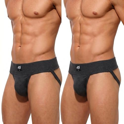 KD Willmax Men Jockstrap Cotton Athletic Supporter Gym Underwear Briefs