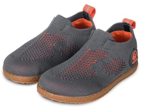 Giesswein Alpbach Kinder Hausschuhe - Slipper aus recyceltem Polyester | Atmungsaktive Kinderschuhe mit Innensohle aus Lyocell & Baumwolle und Fersenlasche – leicht & bequem für den Kindergarten