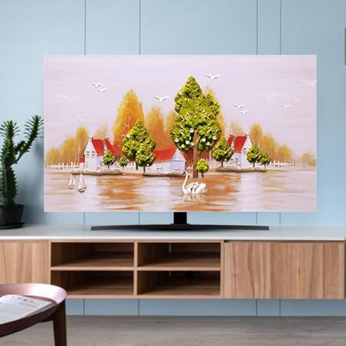 FUELIX Schutzhülle Fernseher Outdoor TV-Abdeckung Staubschutztuch 32-80 Zoll Haushalt Hängender Desktop Gebogener TV Universal Für Flache/Gekrümmte TV-Bildschirme L,37-39in