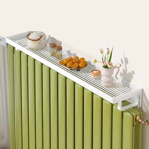 Mensola per Termosifone Rimovibile, Mensola per Radiatore Sospesa, Copri Termosifone in Ghisa, Senza Fori, per Ufficio, Corridoio, Soggiorno, Camera da Letto(40 * 12cm/16 * 5in)