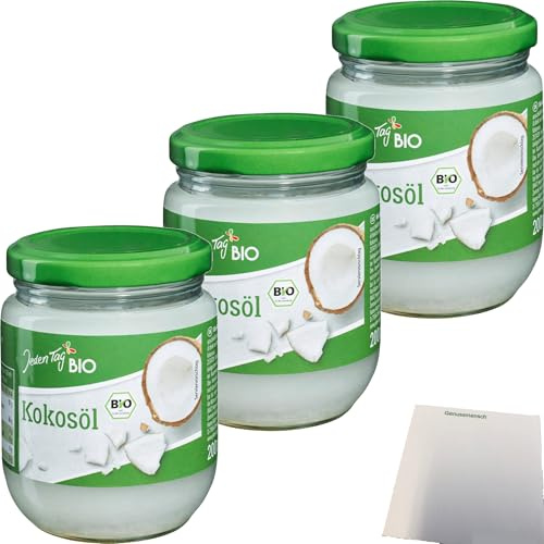 usy Bundle für Jeden Tag Kokosöl 3er Pack (3x200ml Glas) + usy Block