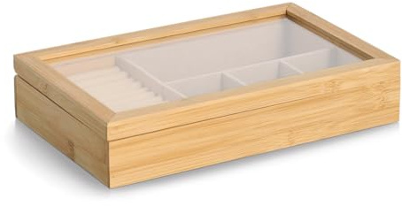 Zeller Schmuckkästchen, Bambus/MDF/Glas