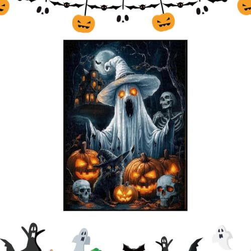 Ghost Puzzles für Erwachsene 1000 Teile Halloween-Legespiel