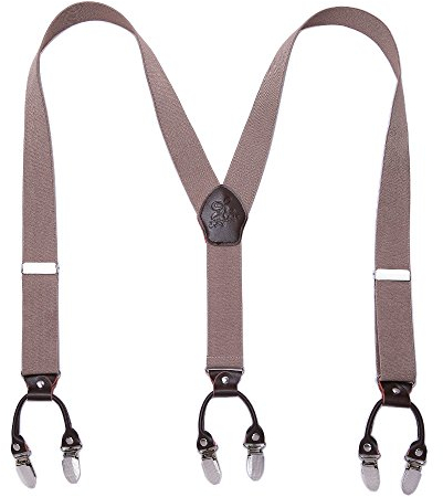 KANGDAI Hosenträger für Herren Breit Y Style 3.5 CM Mit Sehr 6 Starke Metall Clip Durable Elastic Verstellbare Hosenträger Geschenkbox für Herren und Damen