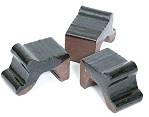 Apta Terracotta Small Pot Feet Carnival Black Glaze (3 Pack)