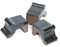 Apta Terracotta Small Pot Feet Carnival Black Glaze (3 Pack)