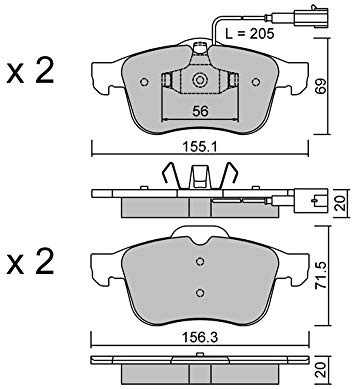 metelligroup 22-0703-0 - Made in Italy - Bremsbeläge